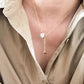 Baroque Heart Pearl Pendant – 14K Gold Toggle Light